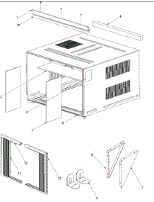Outer Case Assembly parts for  Room Air Conditioner AAC182SRA-PAAC182SRA0 from AppliancePartsPros.com