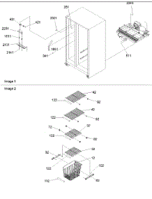 Freezer Shelves And Lights parts for Amana Side-By-Side Refrigerator AARS2304AC-PARS2304AC0 from AppliancePartsPros.com