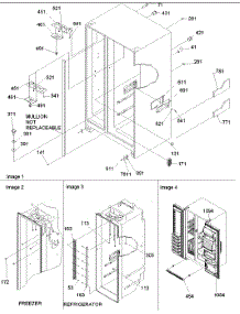 Cabinet Parts & Toe Grille parts for Amana Side-By-Side Refrigerator AARS2304AC-PARS2304AC0 from AppliancePartsPros.com