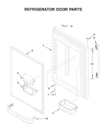 Refrigerator Door Parts parts for Amana Bottom-Mount Refrigerator ABB1921BRB01 from AppliancePartsPros.com