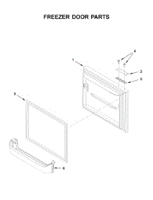 Freezer Door Parts parts for Amana Bottom-Mount Refrigerator ABB1921BRB01 from AppliancePartsPros.com