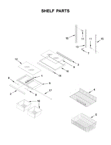 Shelf Parts parts for Amana Bottom-Mount Refrigerator ABB1921BRB01 from AppliancePartsPros.com
