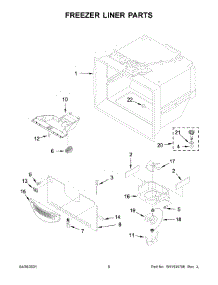 Freezer Liner Parts parts for Amana Bottom-Mount Refrigerator ABB1921BRB03 from AppliancePartsPros.com