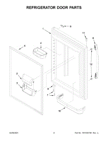 Refrigerator Door Parts parts for Amana Bottom-Mount Refrigerator ABB1921BRB03 from AppliancePartsPros.com