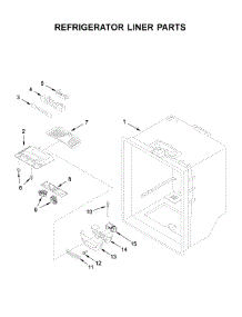 Refrigerator Liner Parts parts for Amana Bottom-Mount Refrigerator ABB1921BRW01 from AppliancePartsPros.com