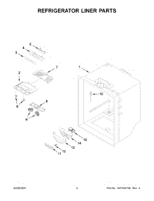 Refrigerator Liner Parts parts for Amana Bottom-Mount Refrigerator ABB1921BRW03 from AppliancePartsPros.com