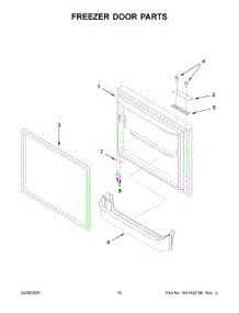 Freezer Door Parts parts for Amana Bottom-Mount Refrigerator ABB1921BRW03 from AppliancePartsPros.com