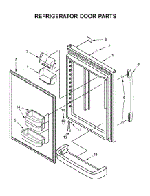 Refrigerator Door Parts parts for Amana Bottom-Mount Refrigerator ABB1924BRM02 from AppliancePartsPros.com