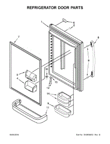 Refrigerator Door Parts parts for Amana Bottom-Mount Refrigerator ABB1924BRW00 from AppliancePartsPros.com