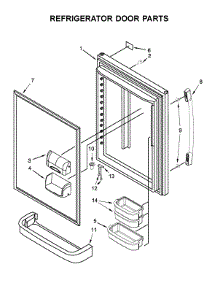 Refrigerator Door Parts parts for Amana Bottom-Mount Refrigerator ABB1924BRW01 from AppliancePartsPros.com