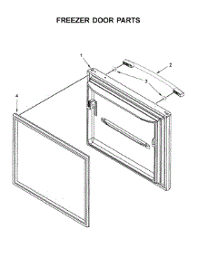 Freezer Door Parts parts for Amana Bottom-Mount Refrigerator ABB1924BRW01 from AppliancePartsPros.com