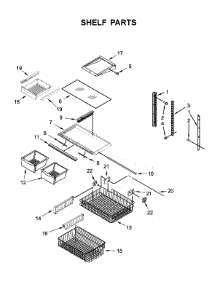 Shelf Parts parts for Amana Bottom-Mount Refrigerator ABB1924BRW01 from AppliancePartsPros.com