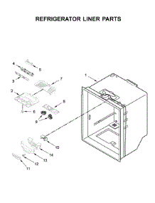 Refrigerator Liner Parts parts for Amana Bottom-Mount Refrigerator ABB1924BRW02 from AppliancePartsPros.com