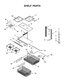Shelf Parts parts for Amana Bottom-Mount Refrigerator ABB1924BRW02 from AppliancePartsPros.com