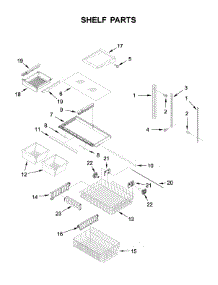 Shelf Parts parts for Amana Bottom-Mount Refrigerator ABB2224BRM01 from AppliancePartsPros.com