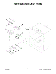Refrigerator Liner Parts parts for Amana Bottom-Mount Refrigerator ABB2224BRM02 from AppliancePartsPros.com
