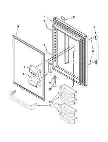Refrigerator Door Parts parts for Amana Bottom-Mount Refrigerator ABB2224BRW00 from AppliancePartsPros.com