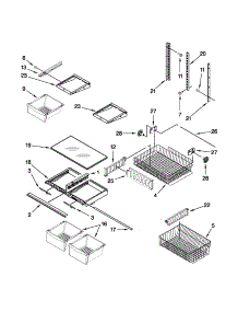 Shelf Parts parts for Amana Bottom-Mount Refrigerator ABB2224BRW00 from AppliancePartsPros.com