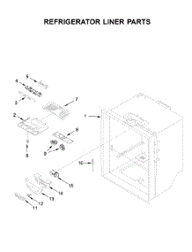 Refrigerator Liner Parts parts for Amana Bottom-Mount Refrigerator ABB2224BRW01 from AppliancePartsPros.com