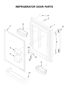 Refrigerator Door Parts parts for Amana Bottom-Mount Refrigerator ABB2224BRW01 from AppliancePartsPros.com
