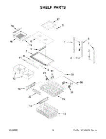 Shelf Parts parts for Amana Bottom-Mount Refrigerator ABB2224BRW02 from AppliancePartsPros.com