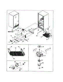 Evaporator Area / Rollers parts for Amana Bottom-Mount Refrigerator ABD2533DES0 from AppliancePartsPros.com