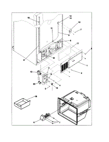Ice Maker / Cabinet Back parts for Amana Bottom-Mount Refrigerator ABD2533DES0 from AppliancePartsPros.com