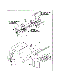 Optional Ice Maker Kit parts for Amana Bottom-Mount Refrigerator ABD2533DES0 from AppliancePartsPros.com
