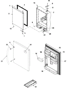 Refrigerator Door parts for Amana Bottom-Mount Refrigerator ABL1927FES0 from AppliancePartsPros.com