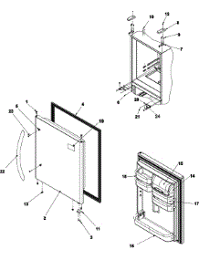 Refrigerator Door parts for Amana Bottom-Mount Refrigerator ABR192ZFES from AppliancePartsPros.com