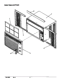 Outer Case And Front parts for Amana Room Air Conditioner AC07087M1D-P1225018R from AppliancePartsPros.com