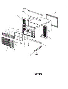 Outer Case Assembly parts for Amana Room Air Conditioner AC10190A1D-P1225029R from AppliancePartsPros.com