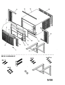 Outer Case parts for Amana Room Air Conditioner AC12090C1D-P1225023R from AppliancePartsPros.com