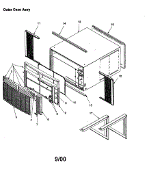 Outer Case parts for Amana Room Air Conditioner AC14010C1D-P1225024R from AppliancePartsPros.com