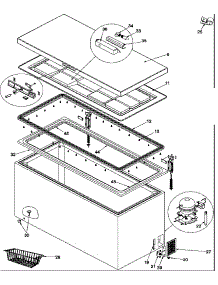 Door Gasket, Liner & Hardware parts for Amana Chest Freezer AC221KW-P1317804WW from AppliancePartsPros.com