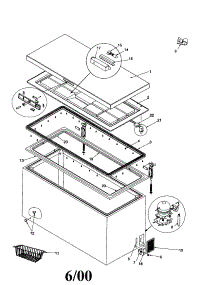 Door Gasket, Liner And Hardware parts for Amana Chest Freezer AC50KW-P1317817WW from AppliancePartsPros.com