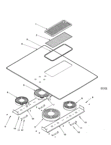 Maintop parts for Amana Electric Cooktop ACC4370AB-PACC4370AB0 from AppliancePartsPros.com