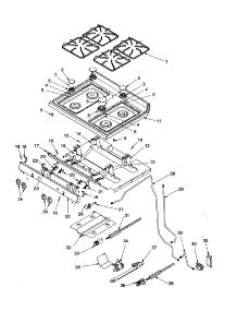 Maintop And Gas Supply parts for Amana Gas Range ACF3315AT-PACF3315AT0 from AppliancePartsPros.com