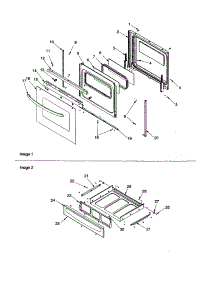 Oven Door And Storage Drawer parts for Amana Gas Range ACF3315AT-PACF3315AT0 from AppliancePartsPros.com