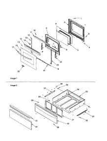 Oven Door / Storage Drawer parts for Amana Gas Range ACF3325AB-PACF3325AB0 from AppliancePartsPros.com