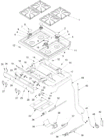Maintop And Gas Supply parts for Amana Gas Range ACF3325AC-PACF3325AC1 from AppliancePartsPros.com