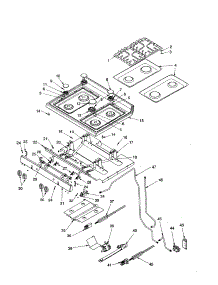Maintop And Gas Supply parts for Amana Gas Range ACF3355AS-PACF3355AS0 from AppliancePartsPros.com