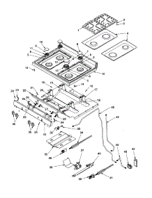 Maintop And Gas Supply parts for Amana Gas Range ACF3375AC-PACF3375AC1 from AppliancePartsPros.com