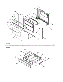 Oven Door And Storage Drawer parts for Amana Gas Range ACF3375AC-PACF3375AC1 from AppliancePartsPros.com