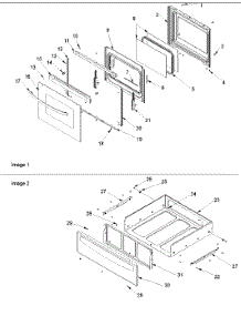 Oven Door And Storage Drawer parts for Amana Electric Range ACF4205AK-PACF4205AK0 from AppliancePartsPros.com