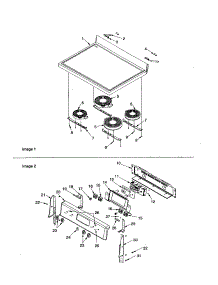 Main Top And Backguard parts for Amana Electric Range ACF4205AT-PACF4205AT0 from AppliancePartsPros.com