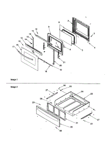 Oven Door And Storage Drawer parts for Amana Electric Range ACF4205AT-PACF4205AT0 from AppliancePartsPros.com