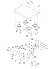 Main Top And Backguard parts for Amana Electric Range ACF4215AB-PACF4215AB0 from AppliancePartsPros.com