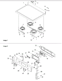 Main Top And Backguard parts for Amana Electric Range ACF4215AW-PACF4215AW1 from AppliancePartsPros.com
