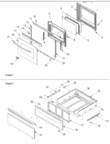 Oven Door And Storage Drawer parts for Amana Electric Range ACF4225AW-PACF4225AW0 from AppliancePartsPros.com